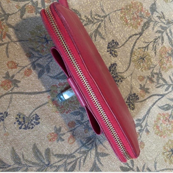 PRADA Saffiano Peonia Fiocco Bow Wallet - Picture 6 of 8